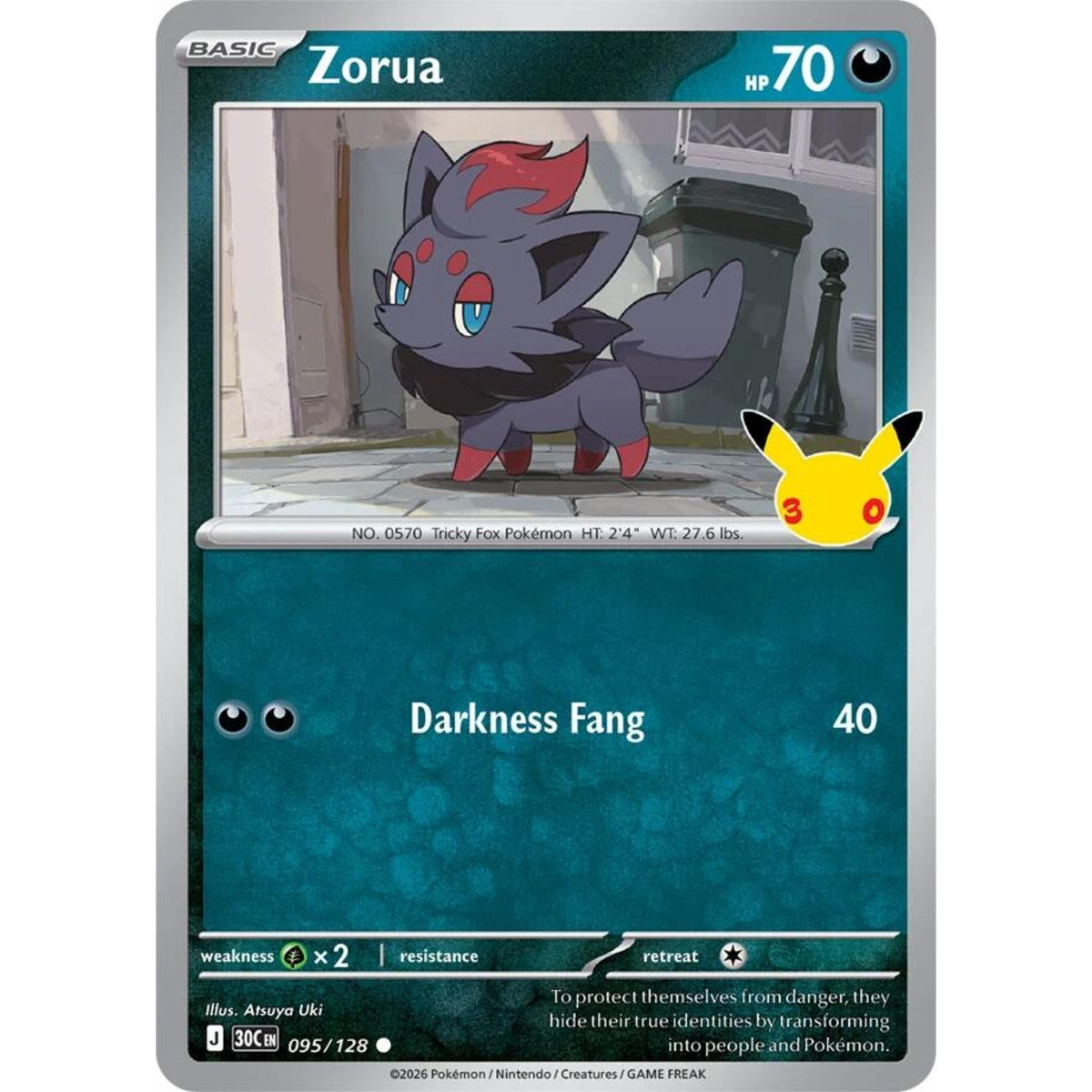 Zorua - 095/128 Common ME:30th Anniversary