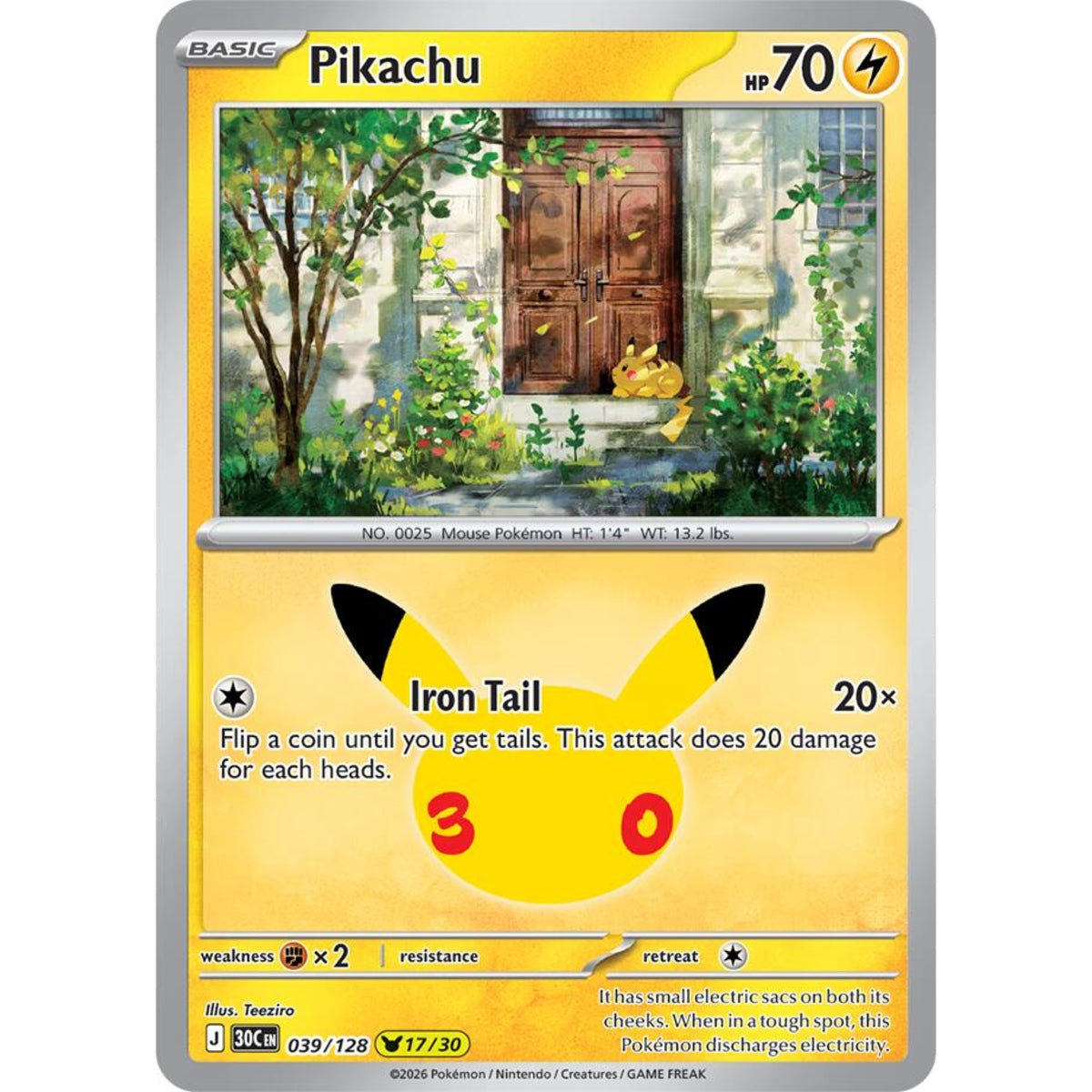 Pikachu - 039/128 Pikachu Rare