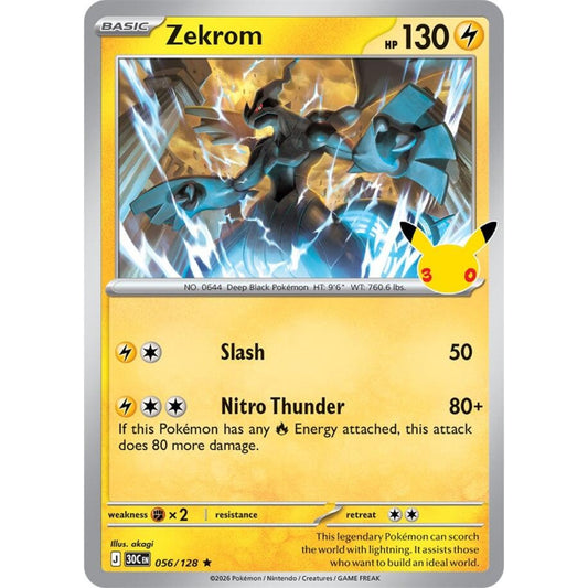 Zekrom - 056/128 Rare ME:30th Anniversary