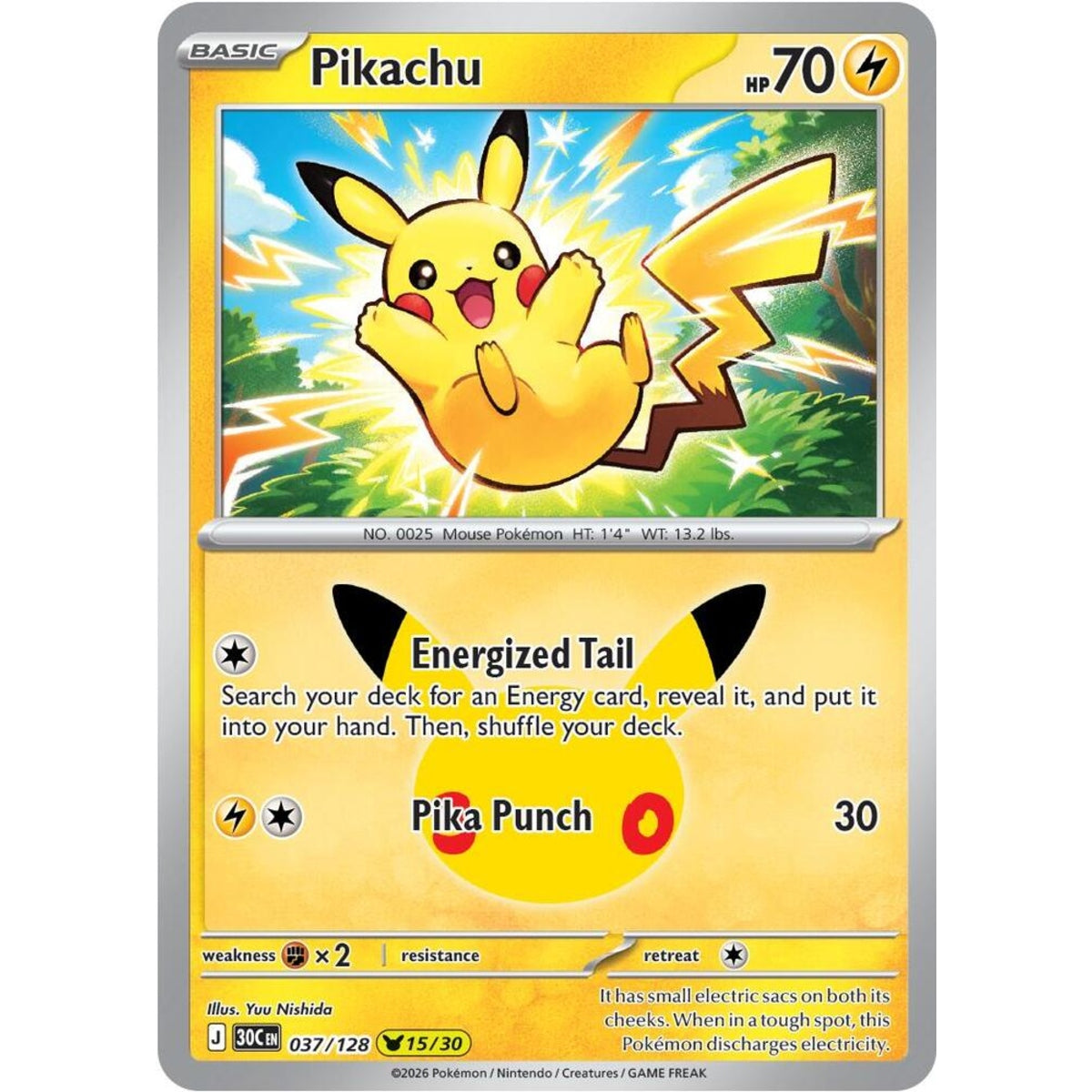 Pikachu - 037/128 Pikachu Rare