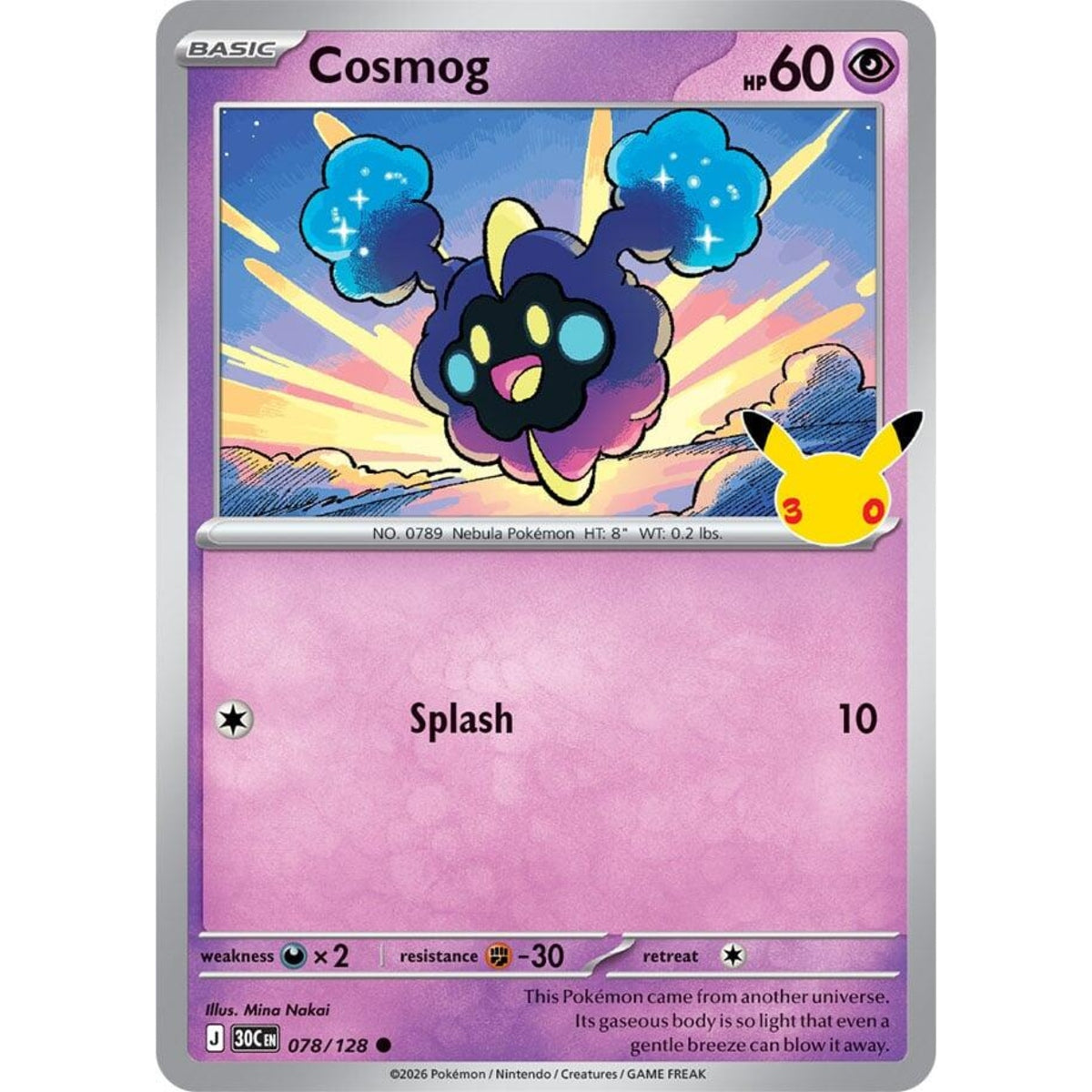Cosmog - 078/128 Common ME:30th Anniversary