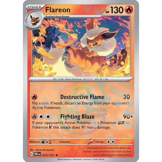 Flareon (Master Ball Pattern) (013/131) [Prismatic Evolutions]