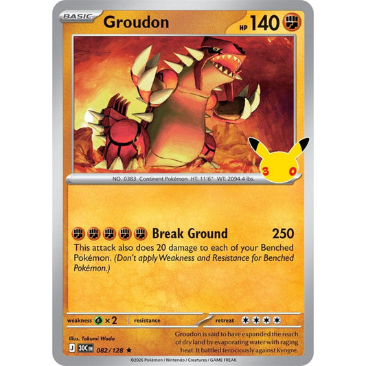 Groudon - 082/128 Rare ME:30th Anniversary