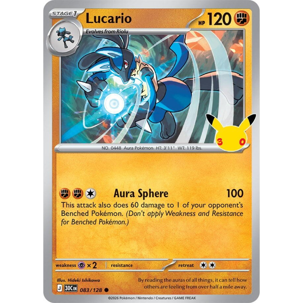Lucario - 083/128 Common ME:30th Anniversary