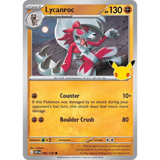 Lycanroc - 085/128 Common ME:30th Anniversary