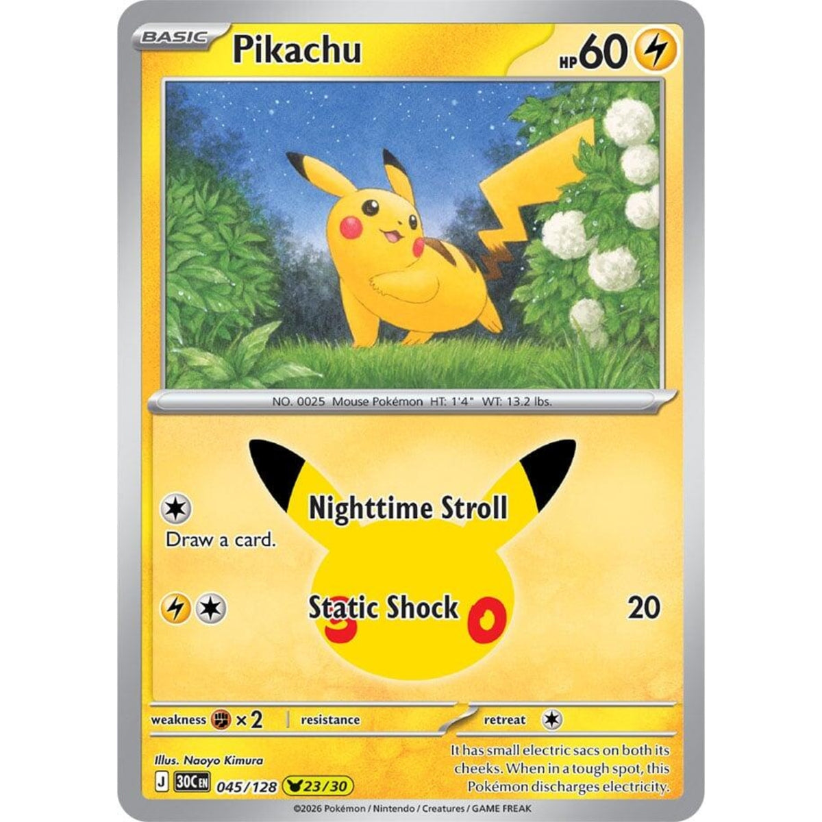 Pikachu - 045/128 Pikachu Rare