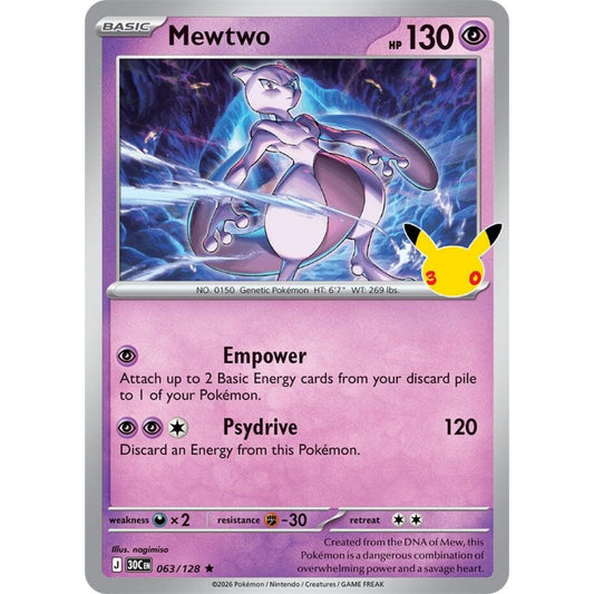 Mewtwo - 063/128 Rare ME:30th Anniversary