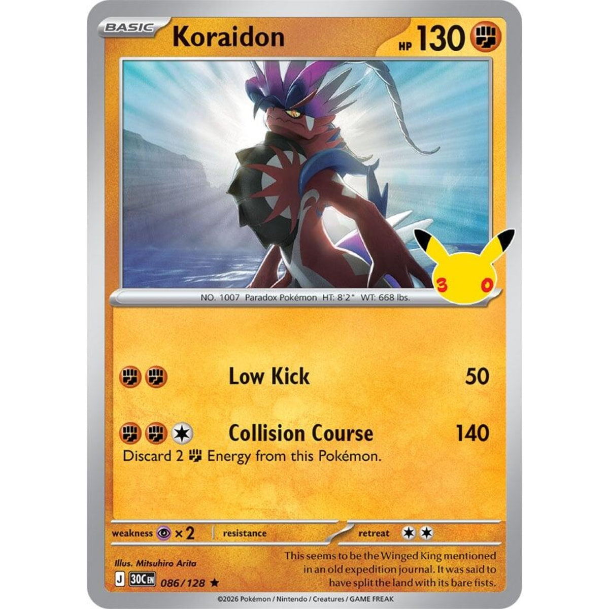 Koraidon - 086/128 Rare ME:30th Anniversary