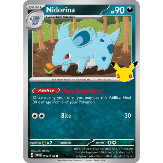 Nidorina - 088/128 Common ME:30th Anniversary