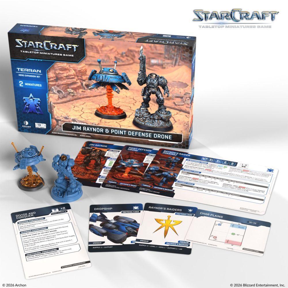 [PRE-ORDER] StarCraft Miniatures Game – Terran Jim Raynor (Raynor’s Raiders) Hero Expansion Set