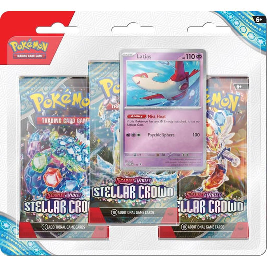 POKÉMON TCG Scarlet & Violet 7 Stellar Crown Three Booster Blister