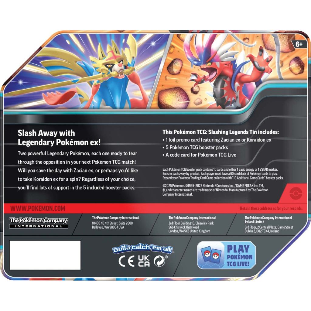 Pokémon TCG: Slashing Legends Tin
