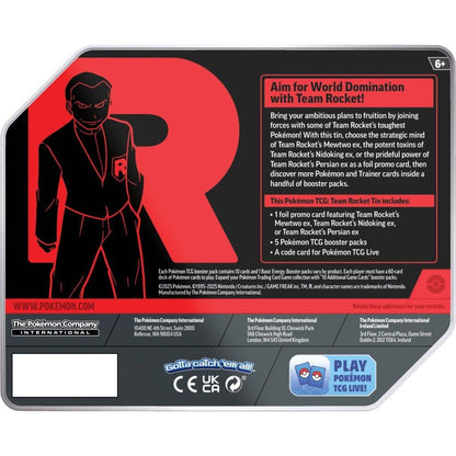 [Pre-Order]Pokemon TCG Team Rocket Tin
