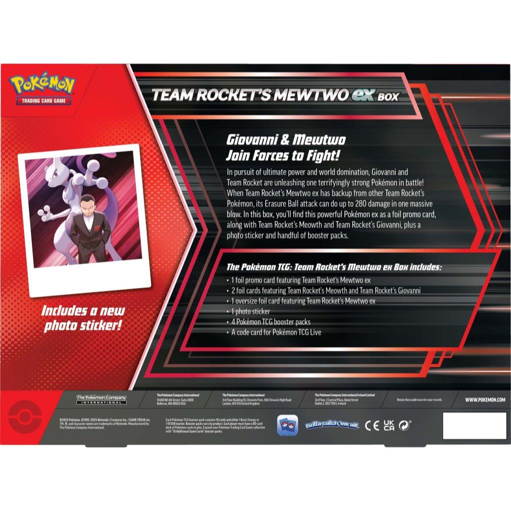 Pokemon TCG Team Rocket's Mewtwo ex Box