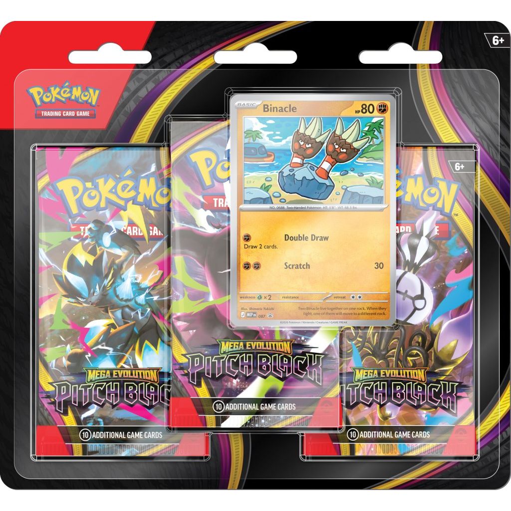 Pokémon TCG: Mega Evolution—Pitch Black Three-Booster Blister